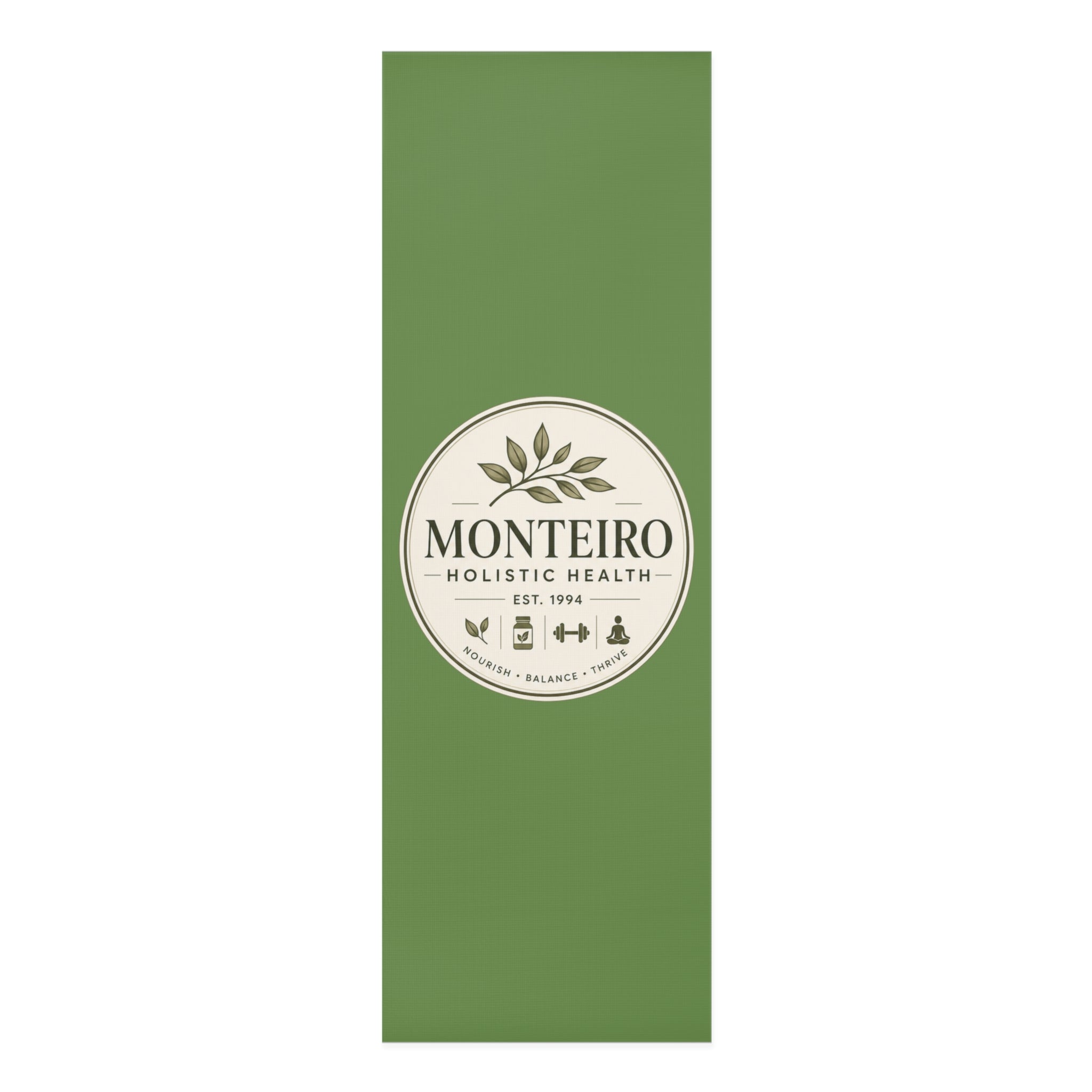 Foam Yoga Mat — Monteiro Holistic Health Logo Print, Non‑Slip Exercise Mat for Home & Studio