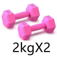 Rubberized Dumbbells for Arm Strength Training & Home Fitness