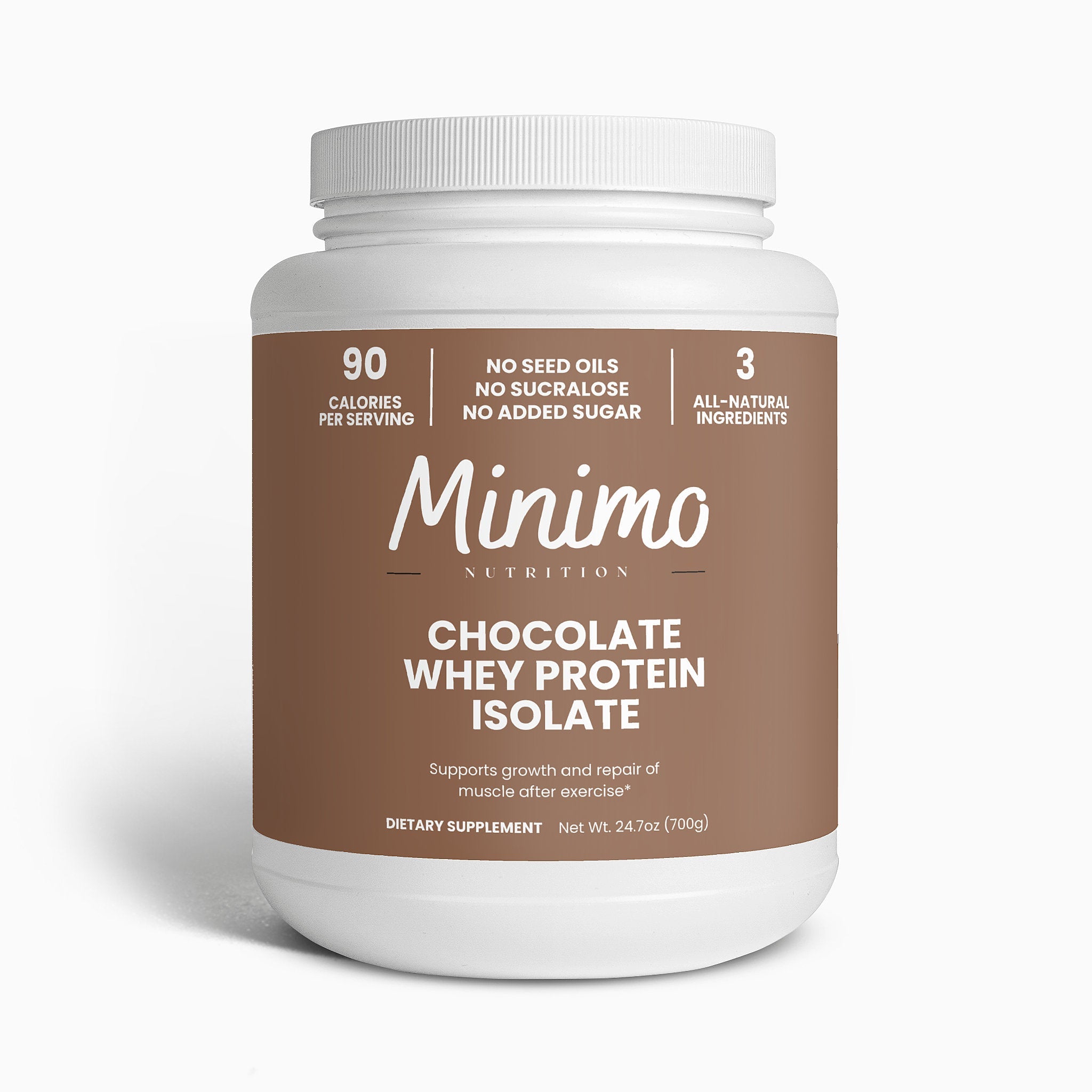 Chocolate Whey Isolate Protein Powder – 1.54 lbs