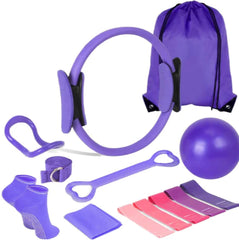 13 Piece Yoga and Pilates Set for Complete Home Fitness