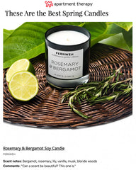 Rosemary & Bergamot Scented Soy Candle for Relaxation & Home Fragrance