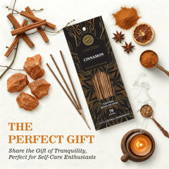 Cinnamon Incense Sticks – 70 Pack for Relaxation & Home Fragrance