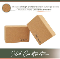 Sustainable Cork Yoga Blocks and Strap Set for Practice