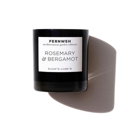 Rosemary & Bergamot Scented Soy Candle for Relaxation & Home Fragrance