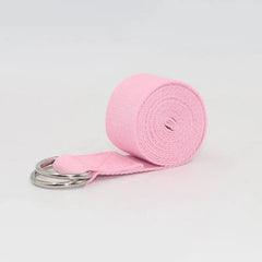 Adjustable Cotton Yoga Strap with D Ring Buckle Support