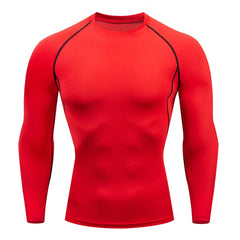 Men's Long Sleeve Fitness Tee for Spring and Autumn