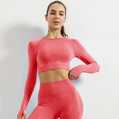Long Sleeve Padded Activewear Top for Fitness and Training