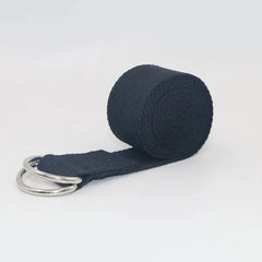 Adjustable Cotton Yoga Strap with D Ring Buckle Support