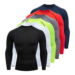 Men's Long Sleeve Fitness Tee for Spring and Autumn