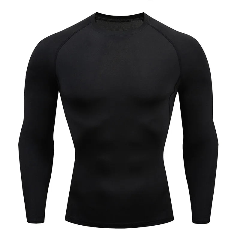 Men's Long Sleeve Fitness Tee for Spring and Autumn