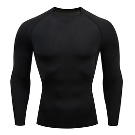 Men's Long Sleeve Fitness Tee for Spring and Autumn