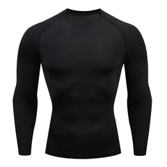 Men's Long Sleeve Fitness Tee for Spring and Autumn