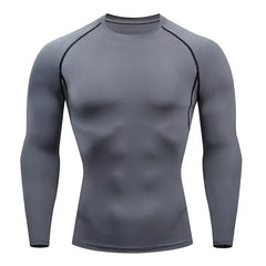 Men's Long Sleeve Fitness Tee for Spring and Autumn