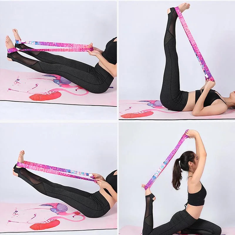 Yoga Mat Strap and Stretching Band for Pilates Training