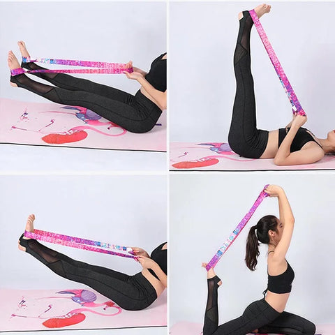 Yoga Mat Strap and Stretching Band for Pilates Training