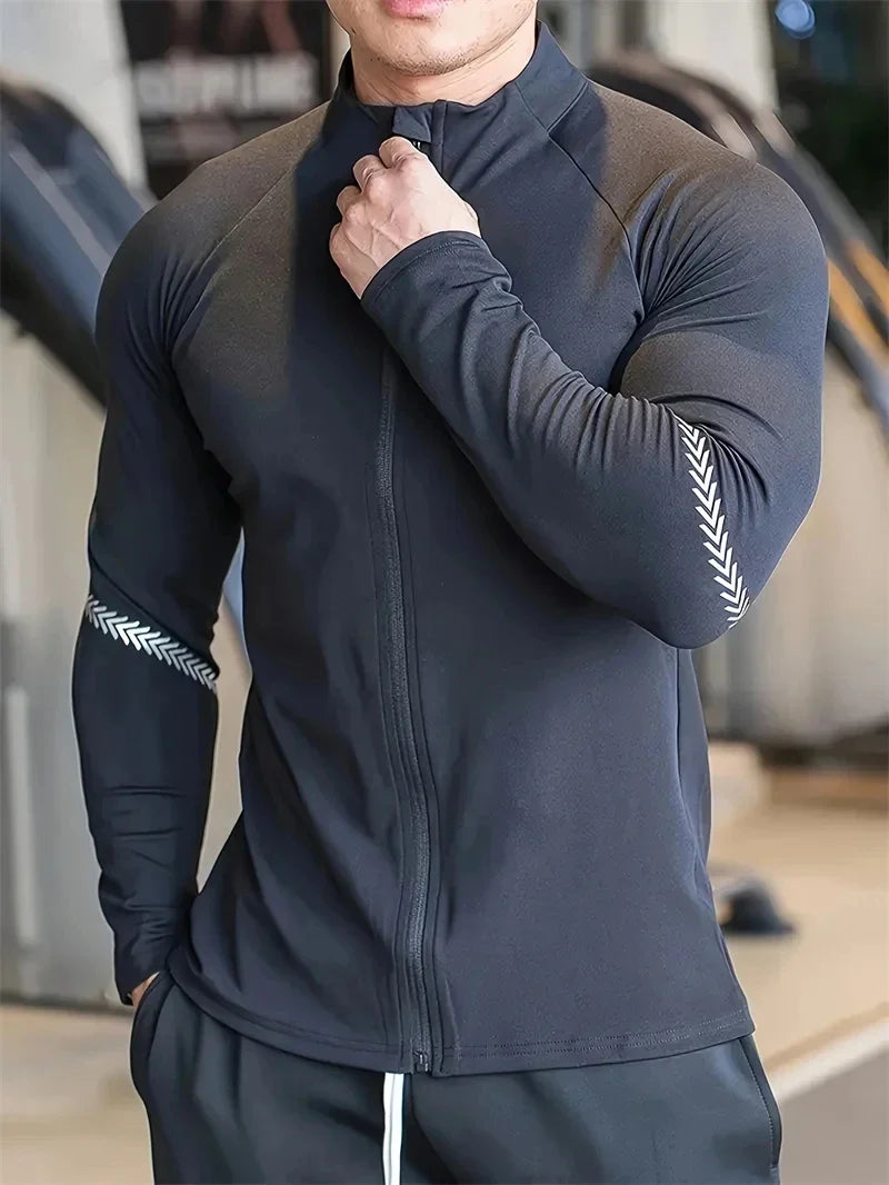 Men's Compression Sports Jacket for Running Gym and Fitness
