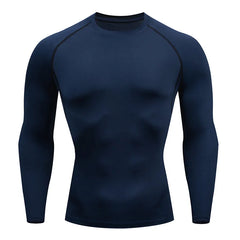 Men's Long Sleeve Fitness Tee for Spring and Autumn