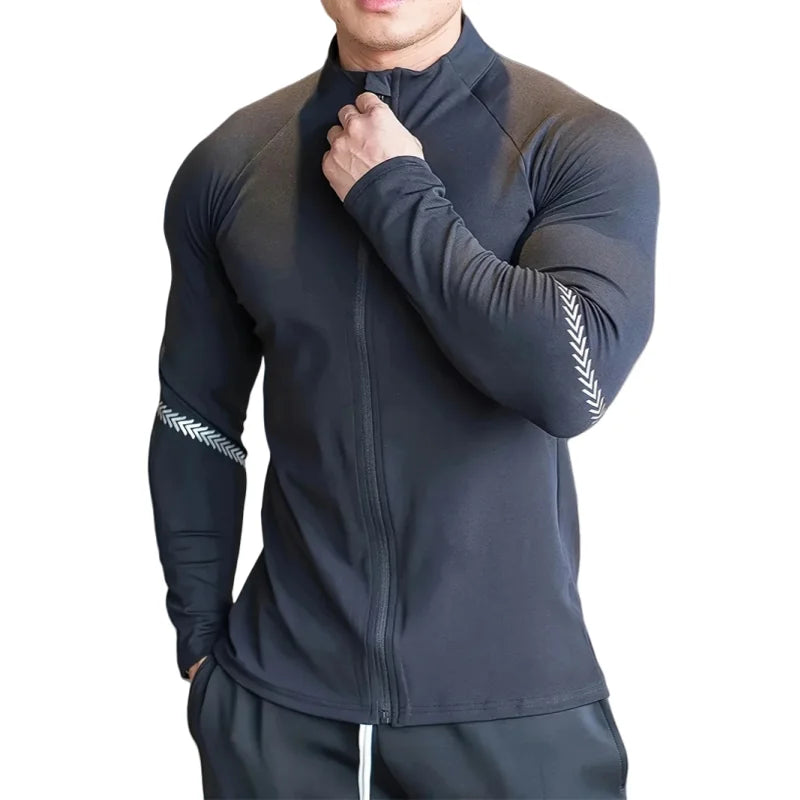 Men's Compression Sports Jacket for Running Gym and Fitness