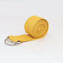 Adjustable Cotton Yoga Strap with D Ring Buckle Support