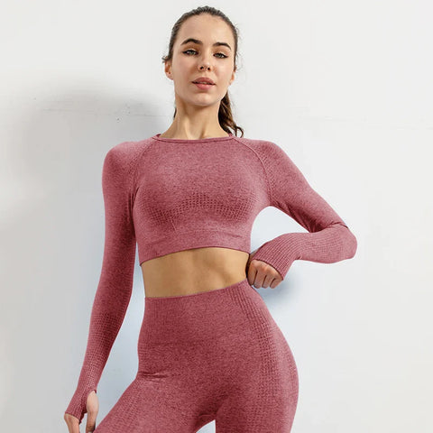 Long Sleeve Padded Activewear Top for Fitness and Training