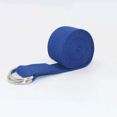 Adjustable Cotton Yoga Strap with D Ring Buckle Support