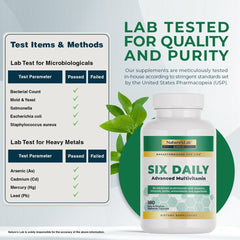 Nature's Lab Gold Six Daily Advanced Multivitamin – 180 Capsules