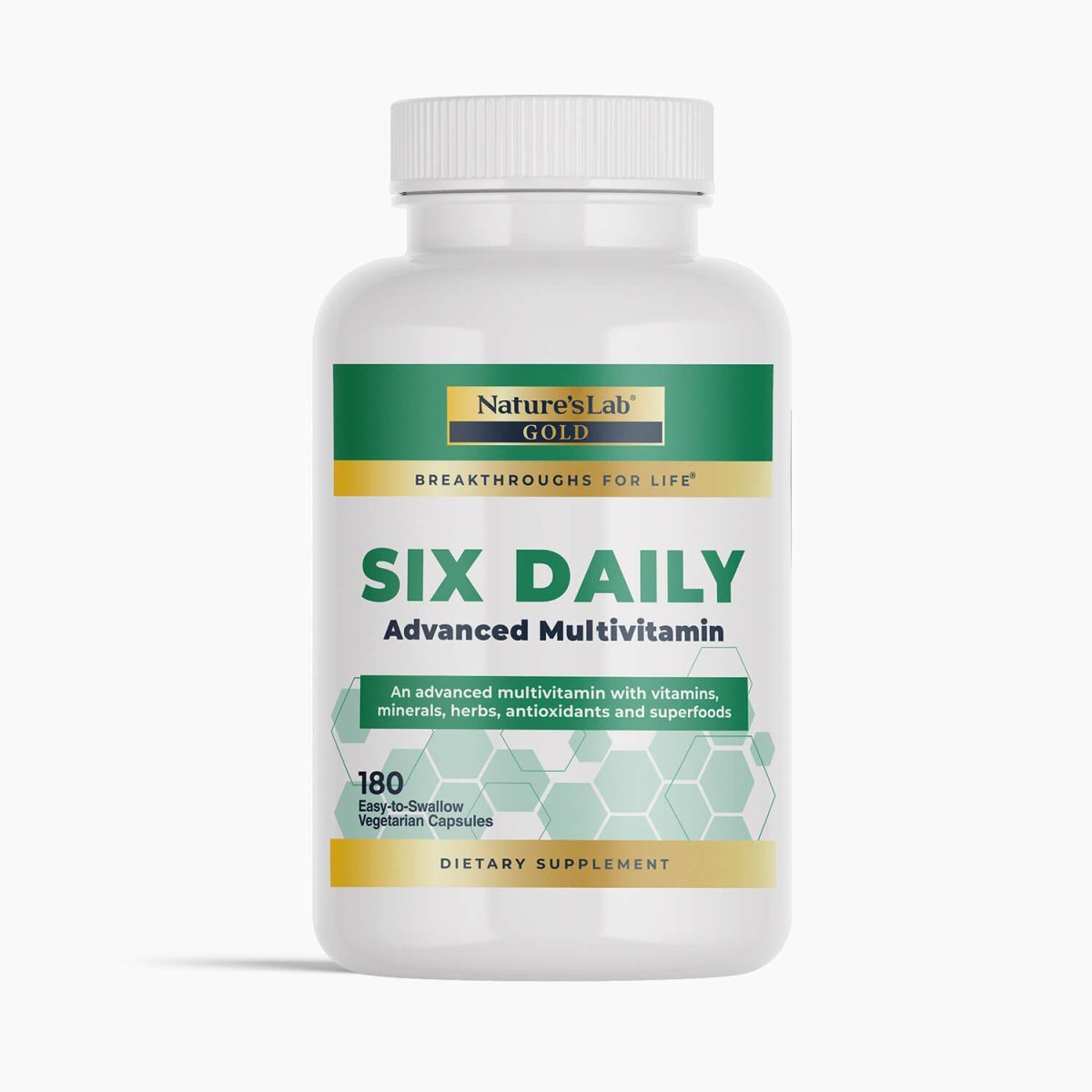 Nature's Lab Gold Six Daily Advanced Multivitamin – 180 Capsules