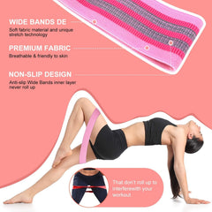 3 Piece Resistance Bands Set for Legs Glutes and Fitness