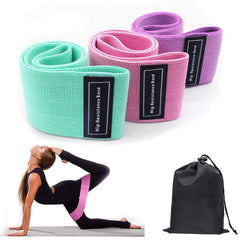 3 Piece Resistance Bands Set for Legs Glutes and Fitness