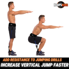 HoopsKing Vertical Jump Trainer Resistance Bands – Waist to Heels System
