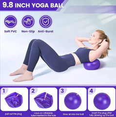 13 Piece Yoga and Pilates Set for Complete Home Fitness